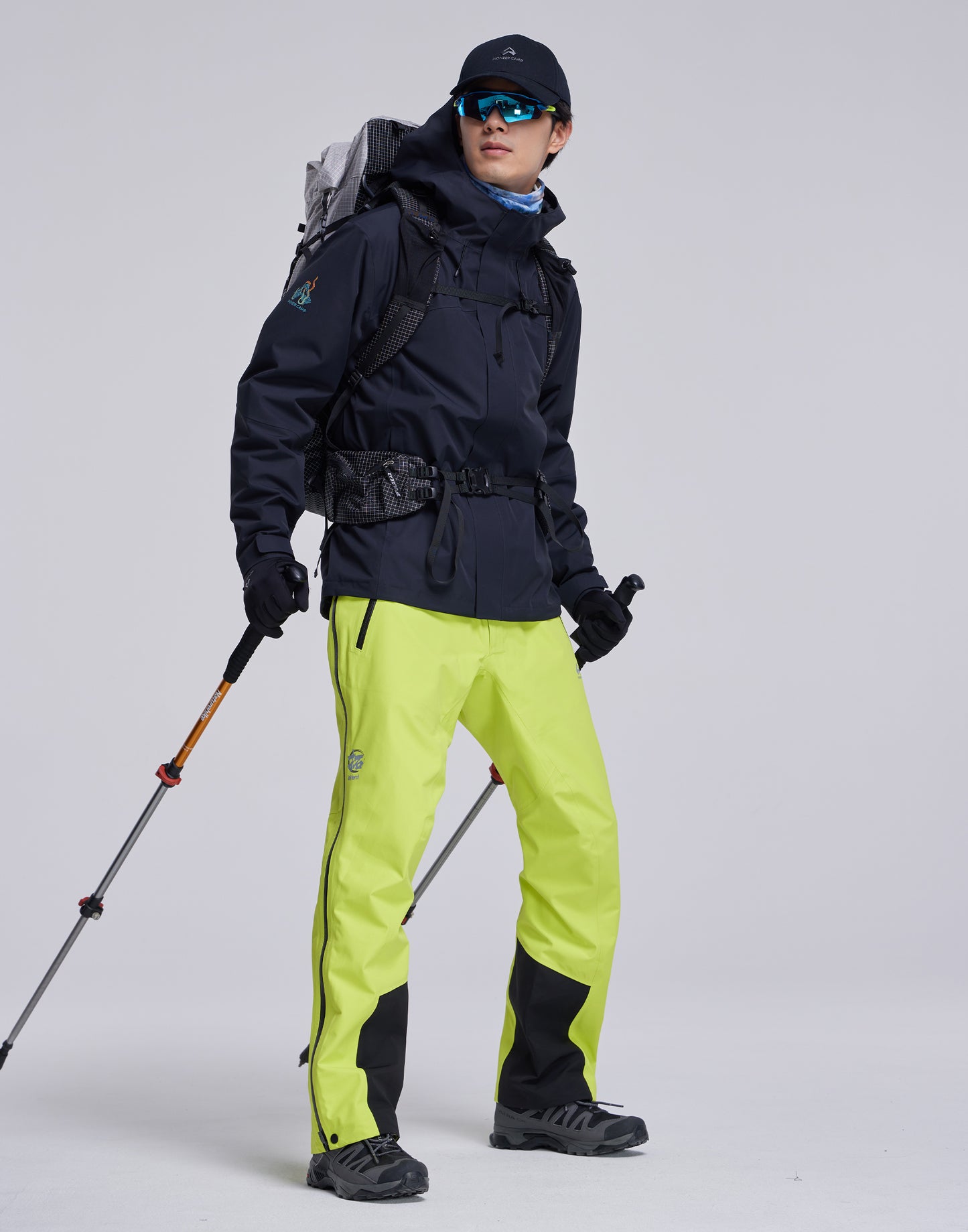 Pioneer Camp Men's Waterproof Ski Pants – Windproof, Lightweight, Full-Zip Design